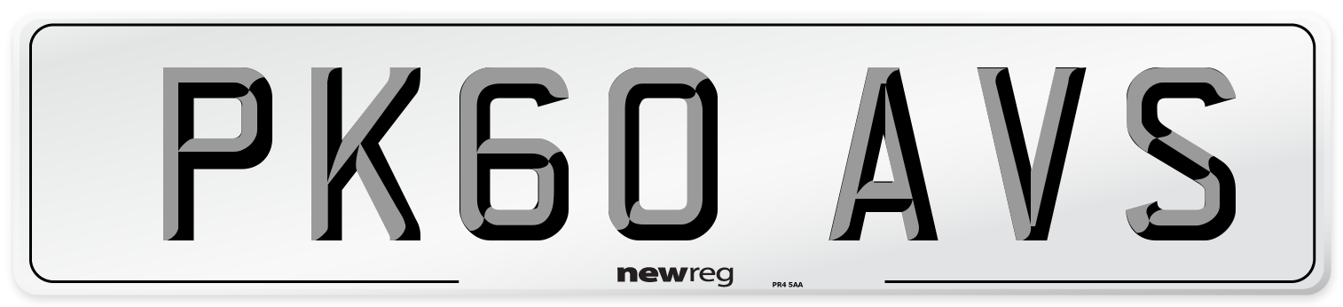 PK60 AVS Number Plate from New Reg